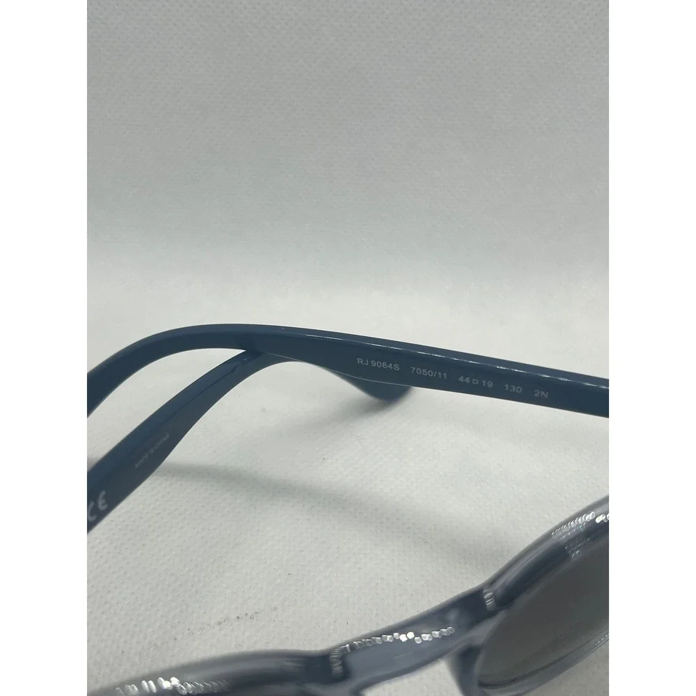 Ray-Ban RJ9064S 7050/11 Junior Round Sunglasses Blue Grey 44mm